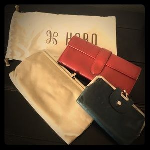 Trio of HOBO wallets, including Lauren
